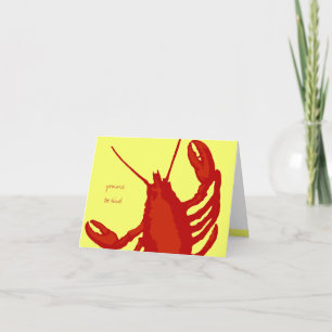 Personalizado Amarillo Lobster Rojo Nota