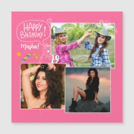 Personalizado amigo feliz Collage de fotos de cump