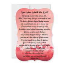 Personalizado Amo Poema Esposo Esposa Parejas Tarj