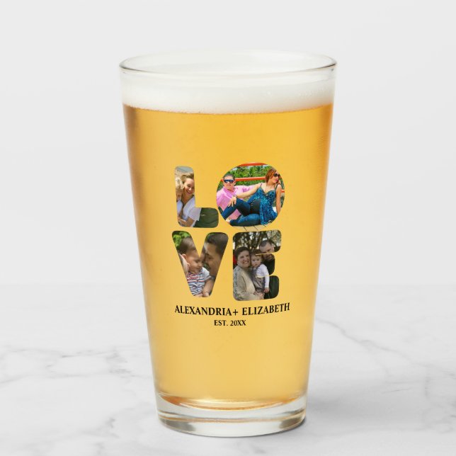 Personalizado amor moderno 4 collage de fotos para (Anverso (lleno))