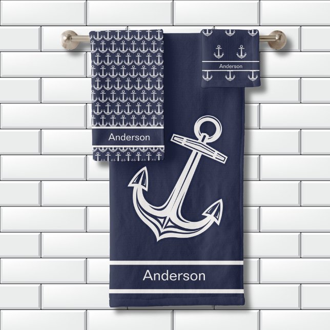Personalizado Anchor Nautical Bathroom Ocean Naval (Subido por el creador)