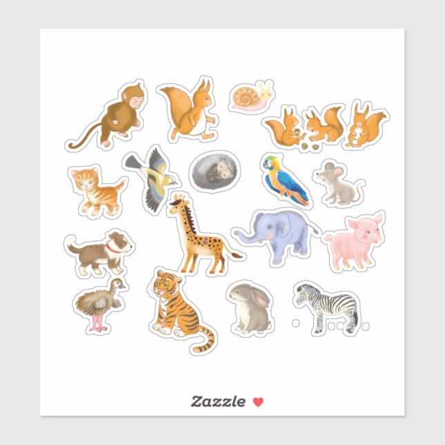 Personalizado Animales , pegatinas planificadores (Hoja)