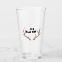 Personalizado antler Glass Tumbler