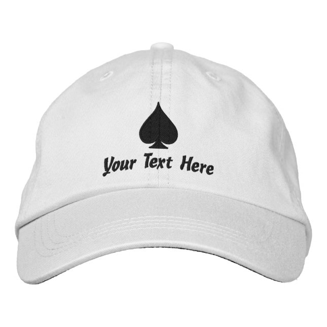 Personalizado As de Spades gorras para jugadores d (Anverso)