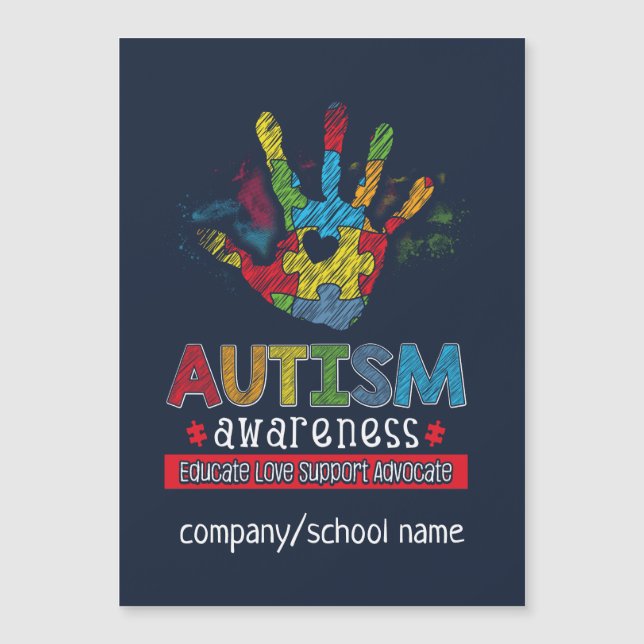 Personalizado Autism Awareness School Business (Anverso)