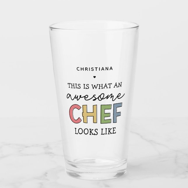 Personalizado Awesome Chef Gifts | Mejor Chef Cada (Anverso)