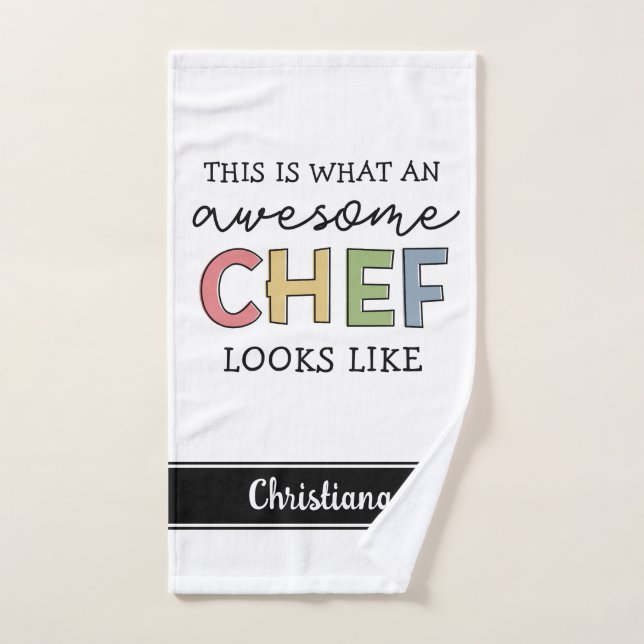 Personalizado Awesome Chef Gifts | Mejor Chef Cada (Toalla de mano)