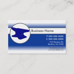 Personalizado azul blanco y tarjetas de visita