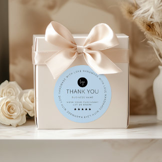 Personalizado Azul Polvoriento Gracias Pegatina Co