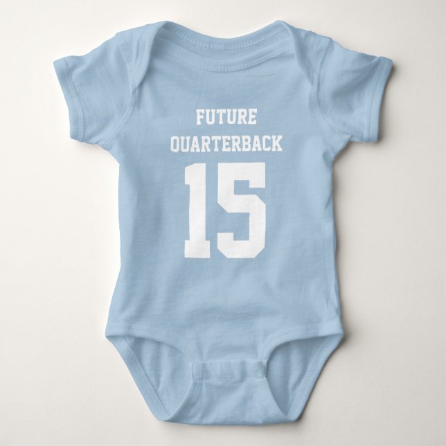 Personalizado Baby Boy Football Jersey Bodysuit (Anverso)