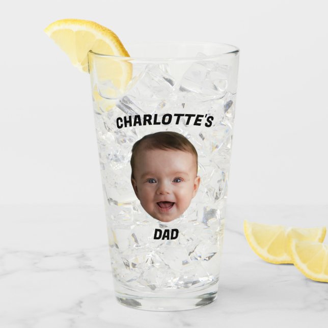 Personalizado Baby Face Mug, Personalizado New Dad (Anverso (hielo))