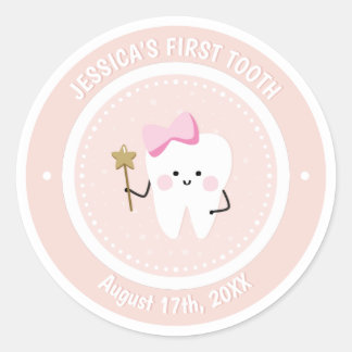Personalizado Baby Girl Tooth Fairy Pegatina