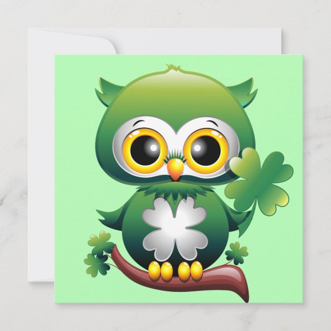 Personalizado Baby Owl St Patrick Paddy (Anverso)