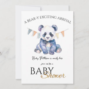 Personalizado Baby Panda Baby Shower Invitación
