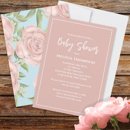 Personalizado Baby Shower Chica Floral Rosa