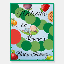 Personalizado Baby Shower Welcome Board - Caterpil