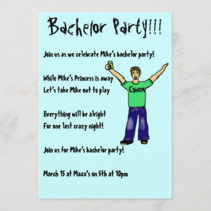 ¡¡¡personalizado Bachelor Party!!! Invitaciones