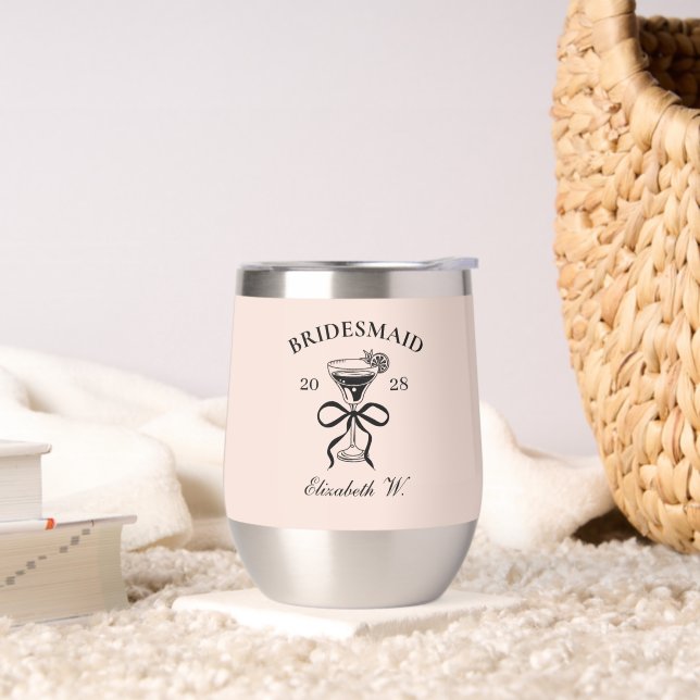 Personalizado Bachelorette Party Bridesmaid Wine T (Sala de estar)