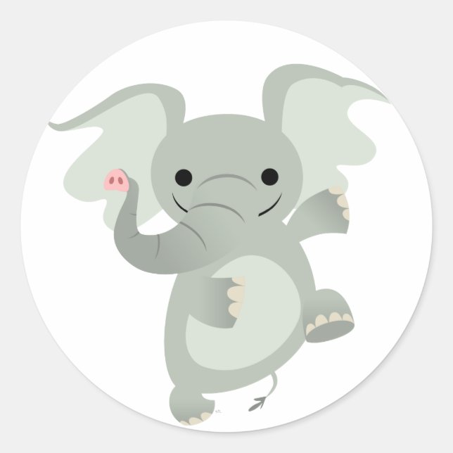 Personalizado bailarina Elephant Pegatina (Anverso)