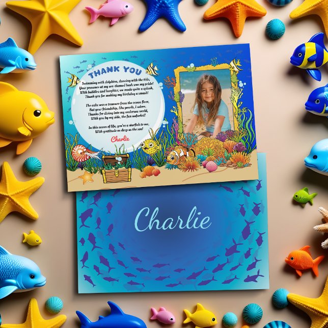 Personalizado bajo el mar Animales Niños tarjeta d (Subido por el creador)