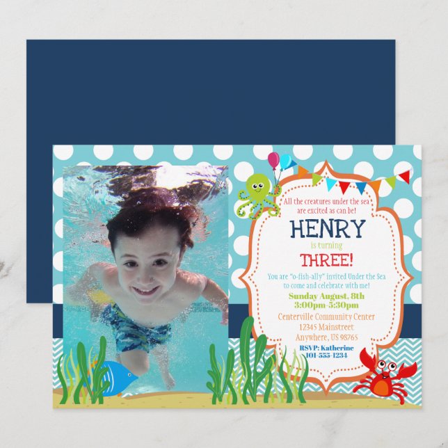 Personalizado bajo la invitación de la fiesta de c (Anverso / Reverso)