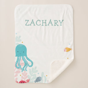 Personalizado bajo la manta del Sherpa bebé/niño