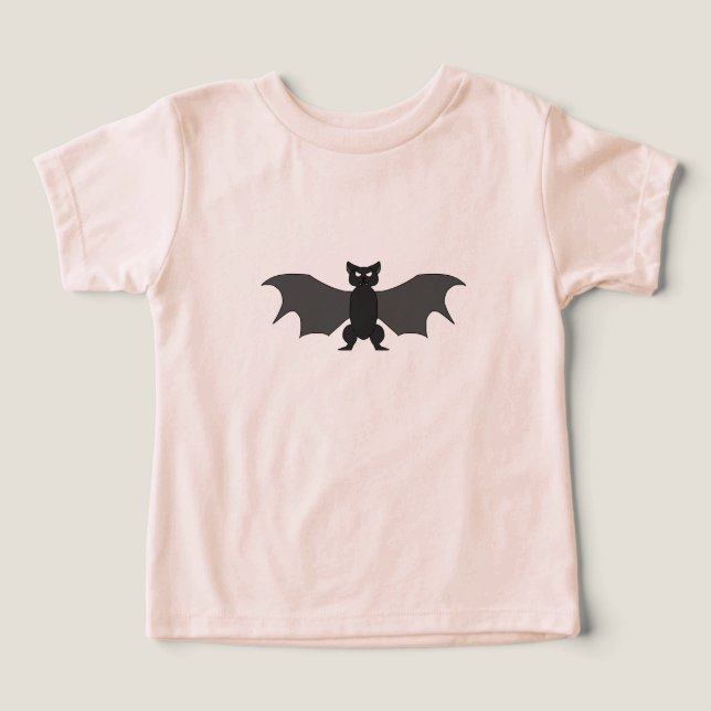 Personalizado Bat Peach Toddler Shirt (Diseño delantero )