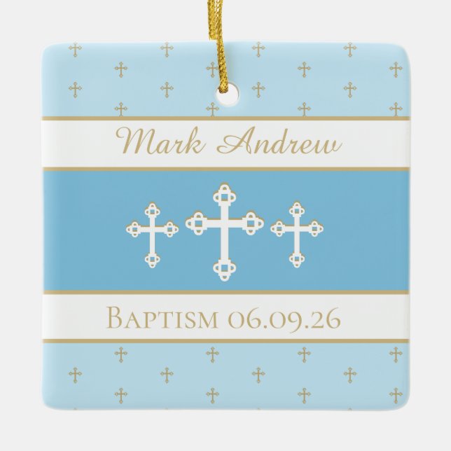 Personalizado, bautismo cristiano Ornamento (Anverso)