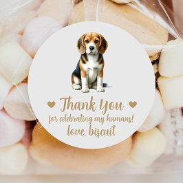 Personalizado Beagle Dog Wedding Favor Pegatinas