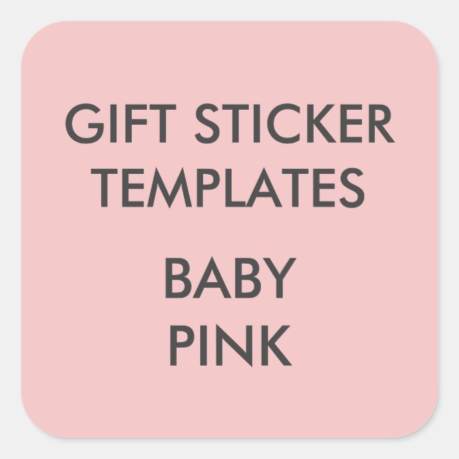 Personalizado BEBÉ PINK SQUARE Grandes Pegatinas d (Anverso)