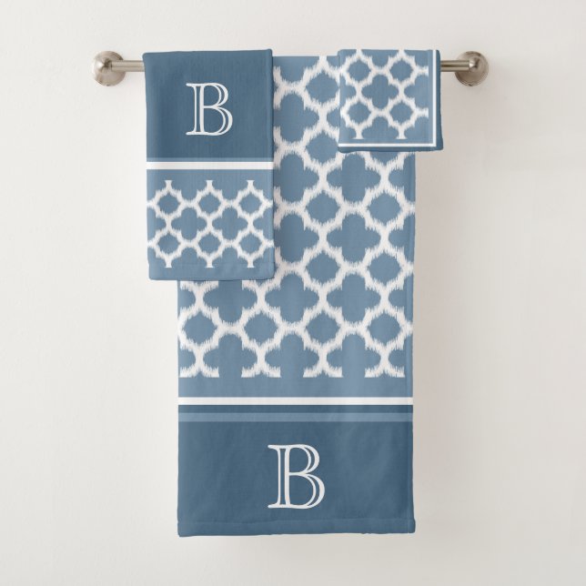 Personalizado Bermudas Gris Blue Ikat Quatrefoil A (In situ)