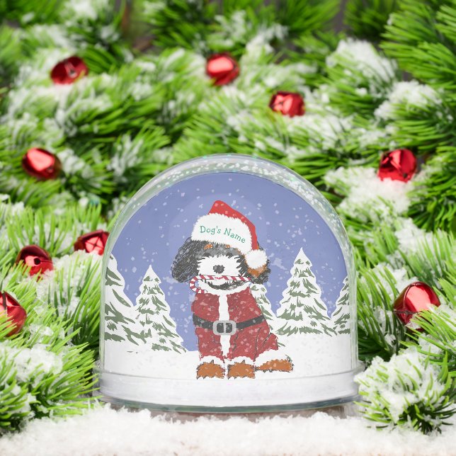 Personalizado Bernedoodle Santa Dog (Navidad)