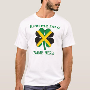 Personalizado béseme que soy camiseta jamaicana