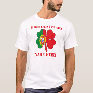 Personalizado béseme que soy camiseta portuguesa