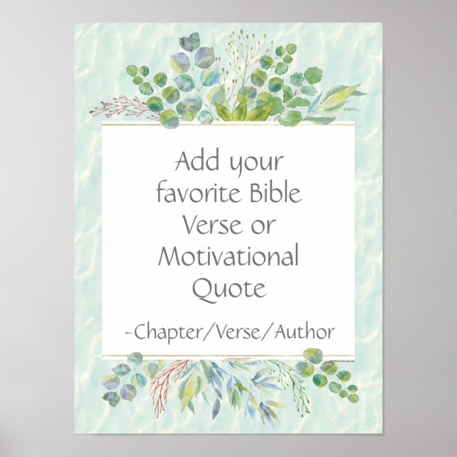 Personalizado Biblia Verse Wall Decoración Eucalyp (Frente)