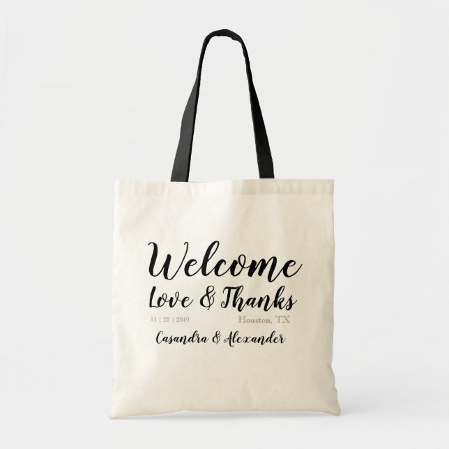 Personalizado Bienvenida Hotel Regalo Favor Bolsa  (Frente)