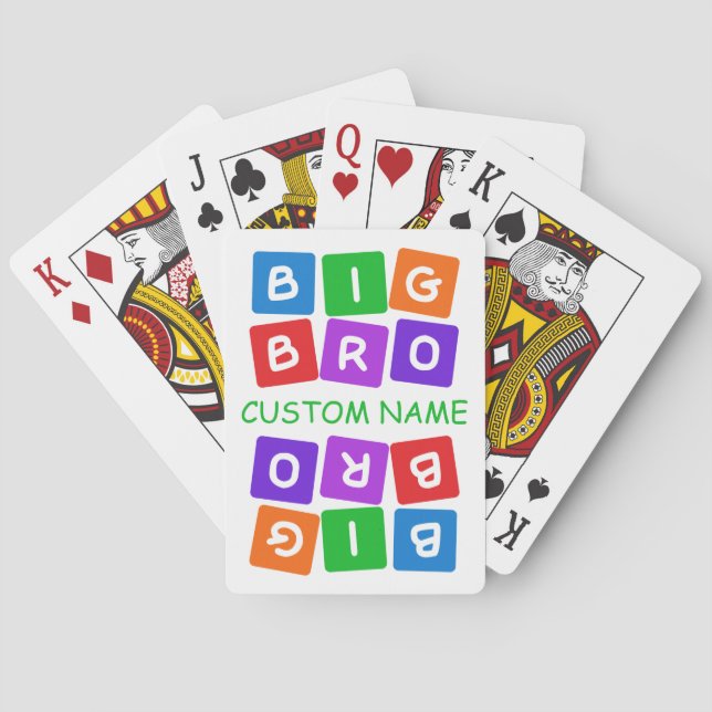 Personalizado Big Bro jugando cartas (Reverso)
