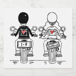 Personalizado Biker Motorcycle Boda Etiquetas para