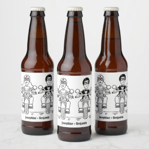 Personalizado Biker Motorcycle Boda Etiquetas para