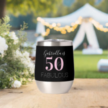 Personalizado Black Pink 50th Birthday Party Favor