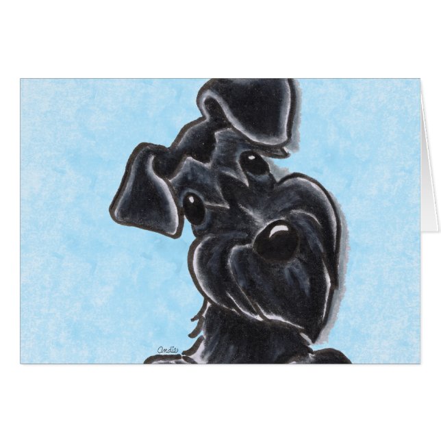 Personalizado Black Schnauzer Natural Oars (Anverso (Horizontal))