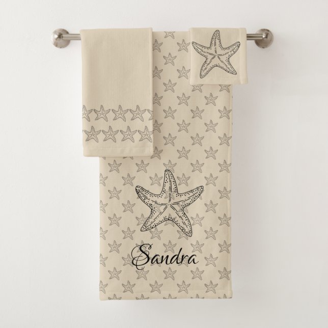 Personalizado Black Tan Sand Moda Beach casa Starf (In situ)