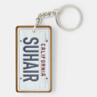 PERSONALIZADO blanco del llavero de la placa de