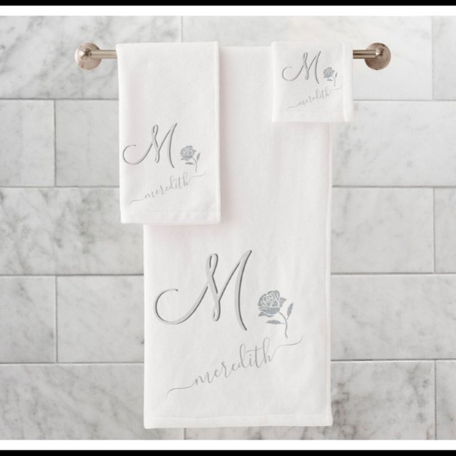 Personalizado blanco elegante Monograma Nombre Flo (Subido por el creador)