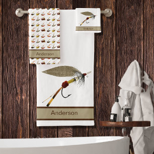 Personalizado Blanco Negro Tan Volador Pesca Mosca