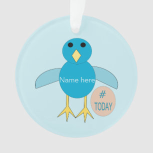Personalizado Blue Birthday Boy Chick Ornamento ac