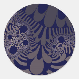 Personalizado Blue Silver Mod Pegatinas redondos g