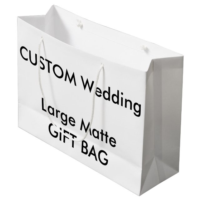 Personalizado boda Bolsa de regalo GRANDE 12,5" x  (Angulo Anverso)