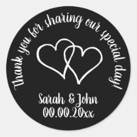 Personalizado boda mandado gracias pegatinas