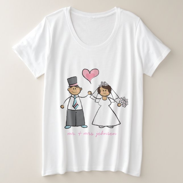 Personalizado Boda Pareja Novia y Groom Corazón Ro (Anverso del diseño)